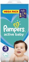 Photos - Nappies Pampers Active Baby 3 / 124 pcs 
