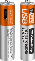 Photos - Battery ColorWay 2xAAA 400 mAh micro USB 