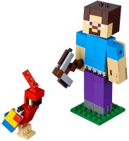 Photos - Construction Toy Lego Steve BigFig with Parrot 21148 