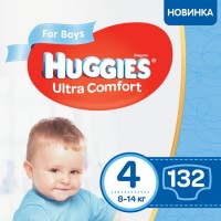 Photos - Nappies Huggies Ultra Comfort Boy 4 / 132 pcs 