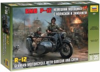 Photos - Model Building Kit Zvezda R-12 German Motorcycle with Sidecar and Crew (1:35) 