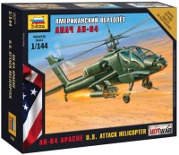 Photos - Model Building Kit Zvezda AH-64 Apache U.S. Attack Helicopter (1:144) 