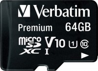 Photos - Memory Card Verbatim Premium microSD UHS-I Class 10 64 GB
