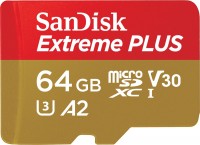 Photos - Memory Card SanDisk Extreme Plus V30 A2 microSDXC UHS-I U3 64 GB