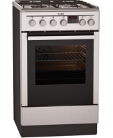 Photos - Cooker AEG 47345GM-MN stainless steel