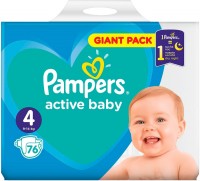 Photos - Nappies Pampers Active Baby 4 / 76 pcs 