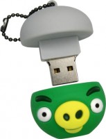 Photos - USB Flash Drive Uniq Angry Birds Bad Piggies in a Gray Helmet 3.0 64 GB