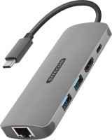Photos - Card Reader / USB Hub Sitecom USB-C to HDMI + Gigabit LAN Adapter CN-379 