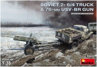 Photos - Model Building Kit MiniArt Soviet 2T 6x4 Truck and 76-mm USV-BR Gun (1:35) 