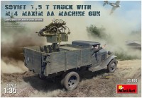 Photos - Model Building Kit MiniArt Soviet 1.5T Truck with M-4 Maxim AA Machine Gun (1:35) 