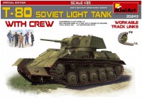 Photos - Model Building Kit MiniArt T-80 Soviet Light Tank with Crew (1:35) 