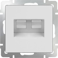 Photos - Socket Werkel WL01-RJ45+RJ45 white