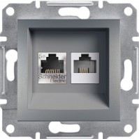 Photos - Socket Schneider Asfora EPH4900162 gray