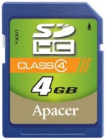 Photos - Memory Card Apacer SDHC Class 4 4 GB