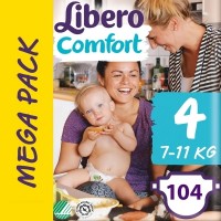 Photos - Nappies Libero Comfort 4 / 104 pcs 