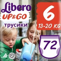 Photos - Nappies Libero Up and Go 6 / 72 pcs 