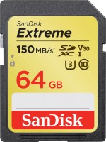 Photos - Memory Card SanDisk Extreme SDXC Class 10 UHS-I U3 150MB/s 64 GB