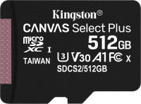 Photos - Memory Card Kingston microSD Canvas Select Plus 512 GB