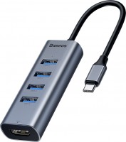 Card Reader / USB Hub BASEUS USB-C to 4xUSB3.0 and HDMI 
