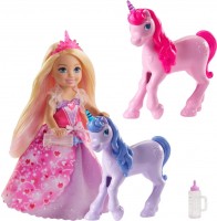 Photos - Doll Barbie Princess Doll with Baby Unicorns GJK17 