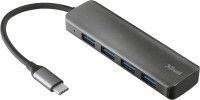 Photos - Card Reader / USB Hub Trust Halyx Aluminium USB-C to 4-Port USB-A 