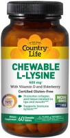 Photos - Amino Acid Country Life Chewable L-Lysine 600 mg 60 tab 