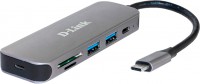 Photos - Card Reader / USB Hub D-Link DUB-2325 