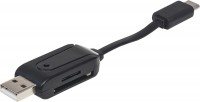 Photos - Card Reader / USB Hub MANHATTAN USB-C/A Combo Multi-Card Reader 