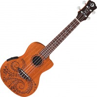 Acoustic Guitar Luna Uke Tattoo Concert Mahogany w/Preamp 