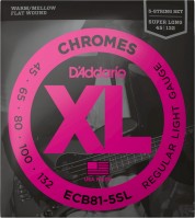 Strings DAddario XL Chromes Bass Flat Wound 5-String SL 45-132 