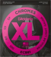 Photos - Strings DAddario XL Chromes Bass Flat Wound 45-100 