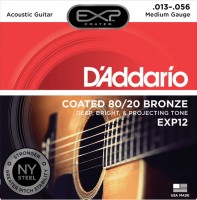 Photos - Strings DAddario EXP Coated 80/20 Bronze 13-56 