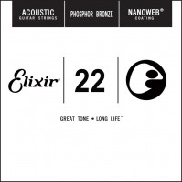 Photos - Strings Elixir Acoustic Nanoweb Phosphor Bronze Single 22 