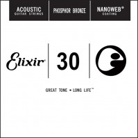 Photos - Strings Elixir Acoustic Nanoweb Phosphor Bronze Single 30 