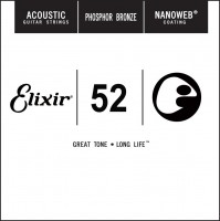 Photos - Strings Elixir Acoustic Nanoweb Phosphor Bronze Single 52 