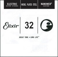 Photos - Strings Elixir Electric Nanoweb Nickel Plated Steel Single 32 