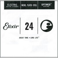 Photos - Strings Elixir Electric Optiweb Nickel Plated Steel Single 24 