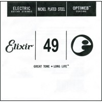 Photos - Strings Elixir Electric Optiweb Nickel Plated Steel Single 49 