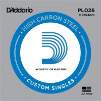 Photos - Strings DAddario Single Plain Steel 026 