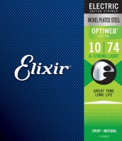 Strings Elixir Electric 8-String Optiweb Light 10-74 