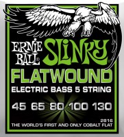 Strings Ernie Ball Slinky Flatwound Bass 5-String 45-130 