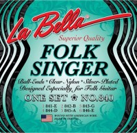 Photos - Strings La Bella Folksinger Silver Nylon 840 