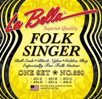 Photos - Strings La Bella Folksinger Black Nylon 830 