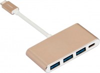 Photos - Card Reader / USB Hub Momax Elite Link USB-C to 3xUSB + USB-C 