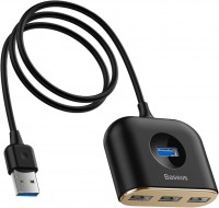 Card Reader / USB Hub BASEUS Square Round 4 in 1 USB HUB Adapter 