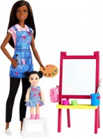 Photos - Doll Barbie Art Teacher Playset with Brunette Doll GJM30 