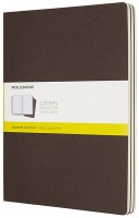 Notebook Moleskine Set of 3 Squared Cahier Journals XLarge Dark Brown 