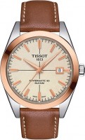 Wrist Watch TISSOT Gentleman Powermatic 80 Silicium Solid 18k Gold Bezel T927.407.46.261.00 