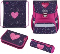 Photos - School Bag Herlitz Loop Plus Tropical Heart 