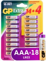 Photos - Battery GP Extra Alkaline  18xAAA (14+4)